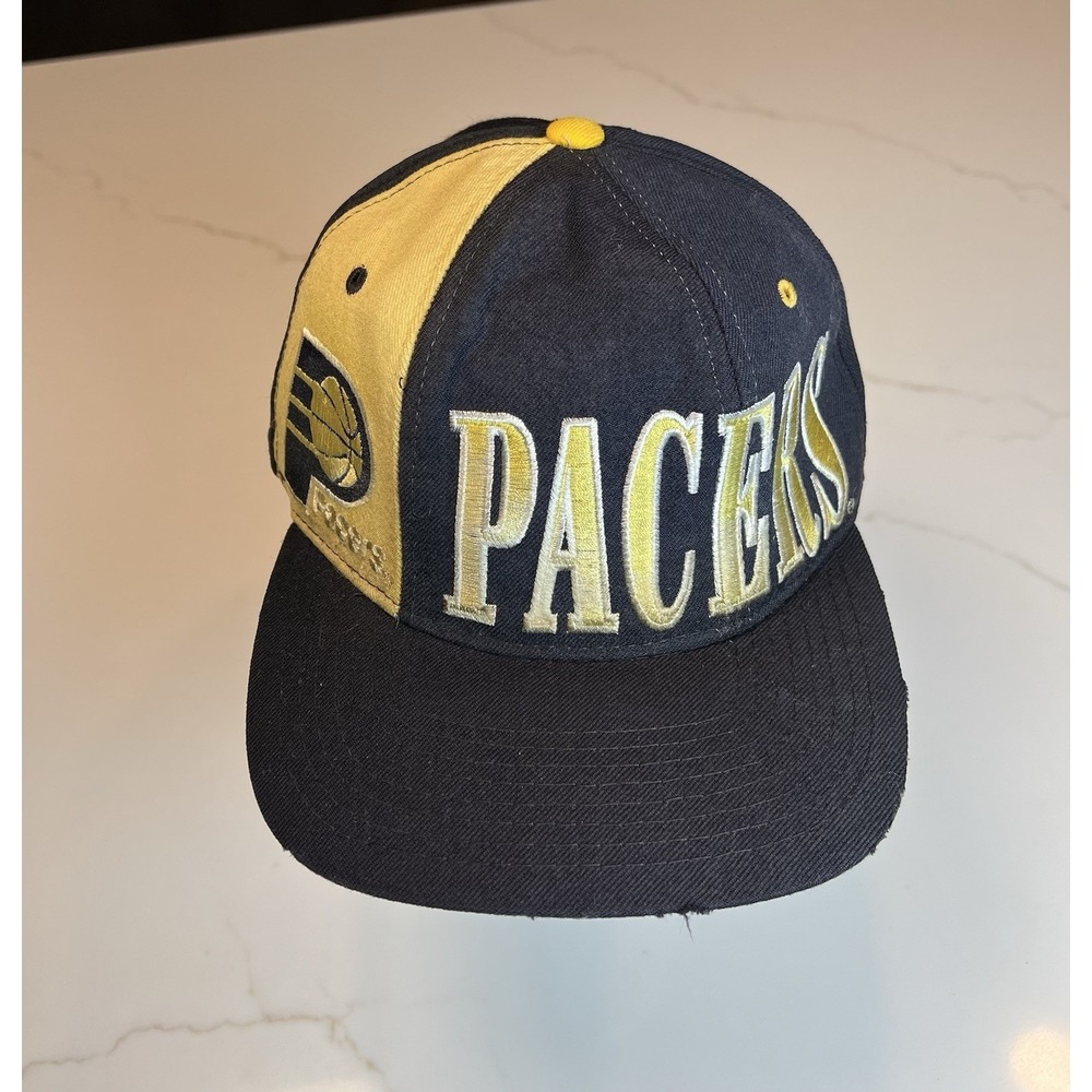 Starter Indiana Pacers Hat Mens Navy Yellow Vintage Snapback NBA Cap